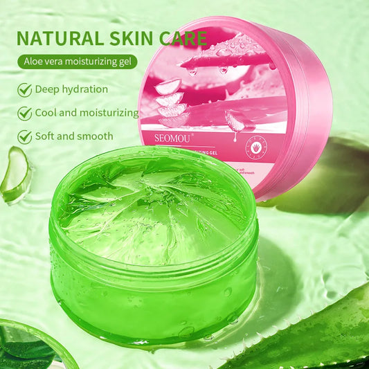 300g Aloe Vera Moisturing Gel Nature Skin Face Cream Shrink Pores Day Cream Skincare Sleeping Mask Korean Skin Care Products - AdrenalineZone