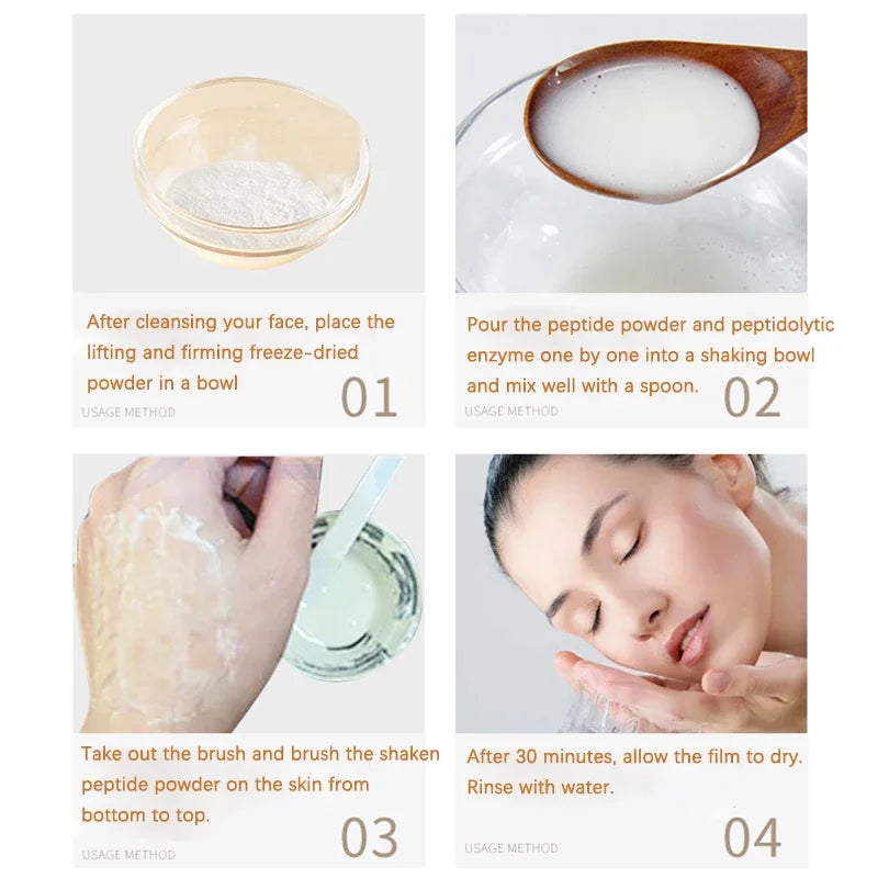 Korean Collagen Hyaluronic Acid Face Mask Repair Firming Lifting Improve Fine Lines Brighten Moisturiz Peptide Essence Skin Care - AdrenalineZone