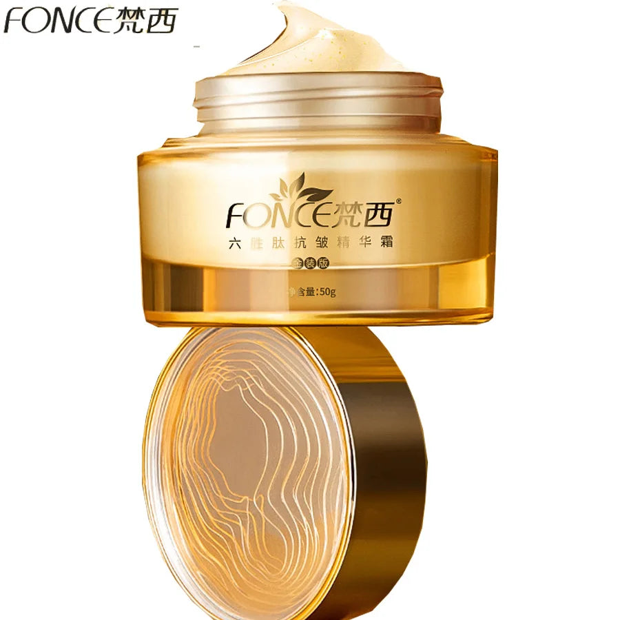 Korea Anti Aging Wrinkle Remover Face Cream Dry Skin Hydrating Facial Lifting Firming Day Night Cream Peptide Serum 50g - AdrenalineZone